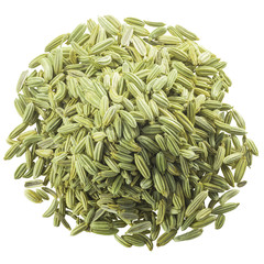 Dried fennel seeds pile, paths, top