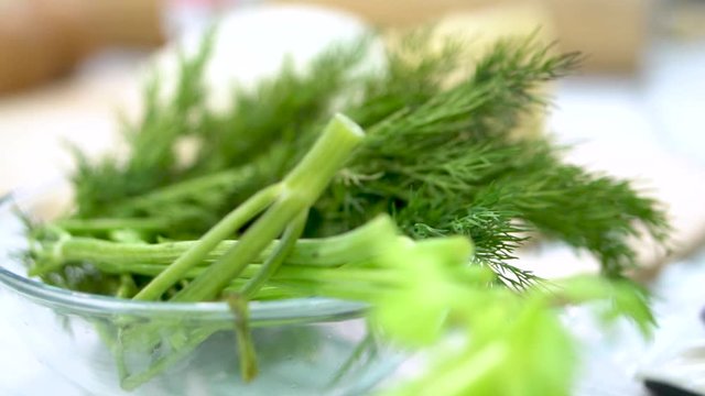 celery stalks large on the table