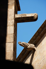 Buildings in the Gothic Quarter in Barcelona, Spain