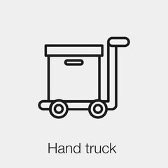hand truck icon vector sign symbol