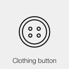 clothing button icon vector sign symbol