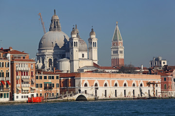 Fototapeta na wymiar Sunny Day Giudecca Canal Venice Italy