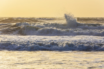 Storm on the Mediterranean coast in Israel