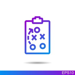 strategy icon with circular images, crosses and arrows.vector illustration