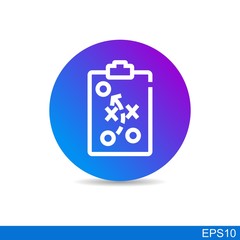 strategy icon with circular images, crosses and arrows.vector illustration