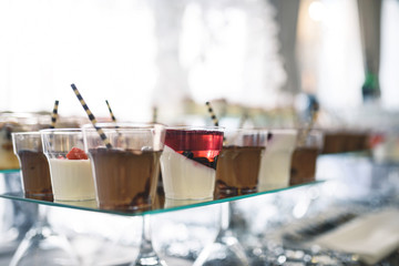 jelly desserts in glasses