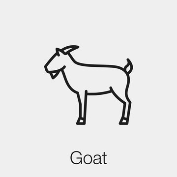 goat icon vector sign symbol