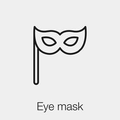 carnival mask icon vector sign symbol