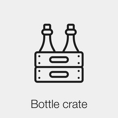 bottle crate icon vector sign symbol