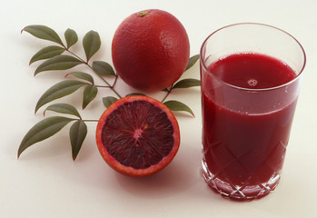 Healthy fresh blood orange juice