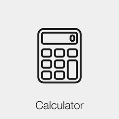 calculator icon vector sign symbol