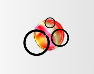 Abstract background - glossy glass bubbles, abstract sphere shapes. Vector Illustration For Wallpaper, Banner, Background, Card, Book Illustration, landing page