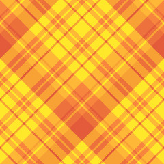 Seamless pattern in fascinating yellow and orange colors for plaid, fabric, textile, clothes, tablecloth and other things. Vector image. 2