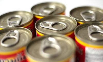 Lid for canning food on a white background.