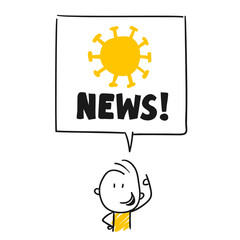 Strichfiguren / Strichmännchen: News, Virus. (Nr. 463)	