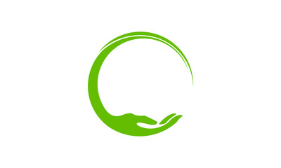 eco icon with leaves