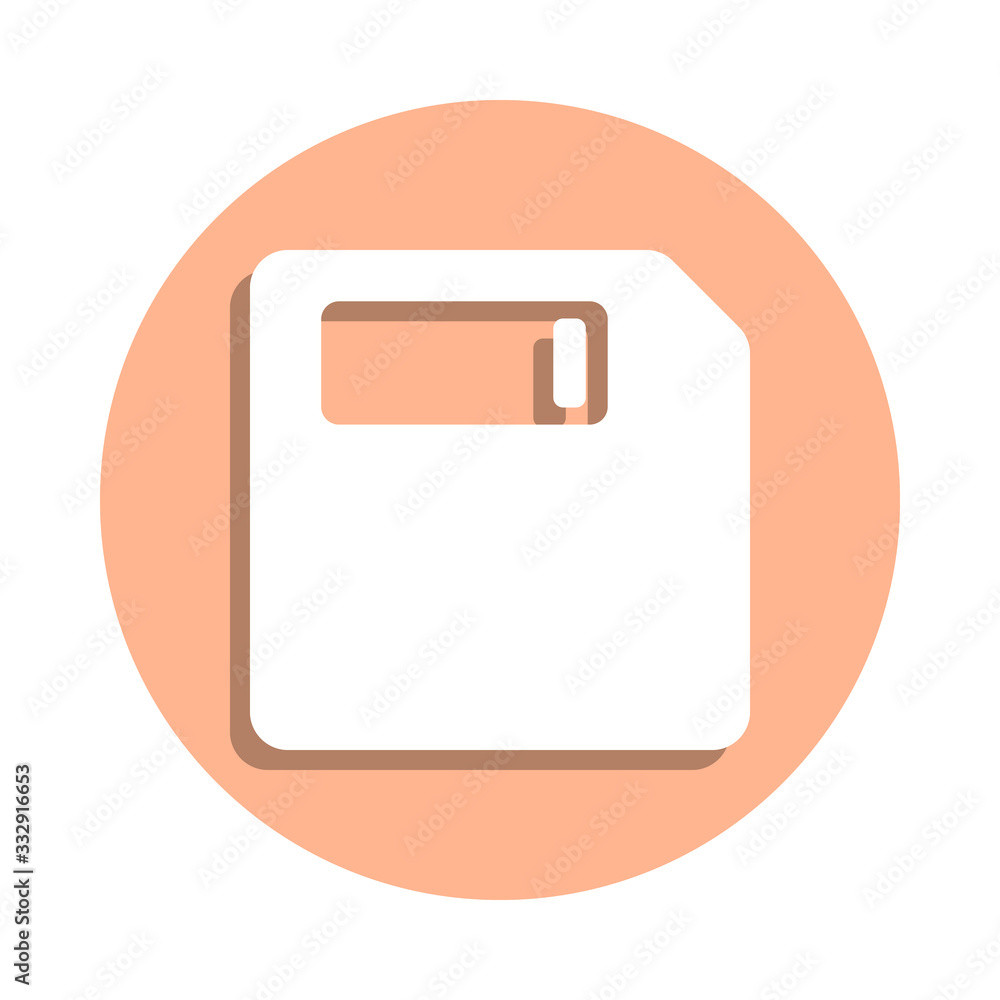 Poster floppy disk badge icon. simple glyph, flat vector of web icons for ui and ux, website or mobile appl