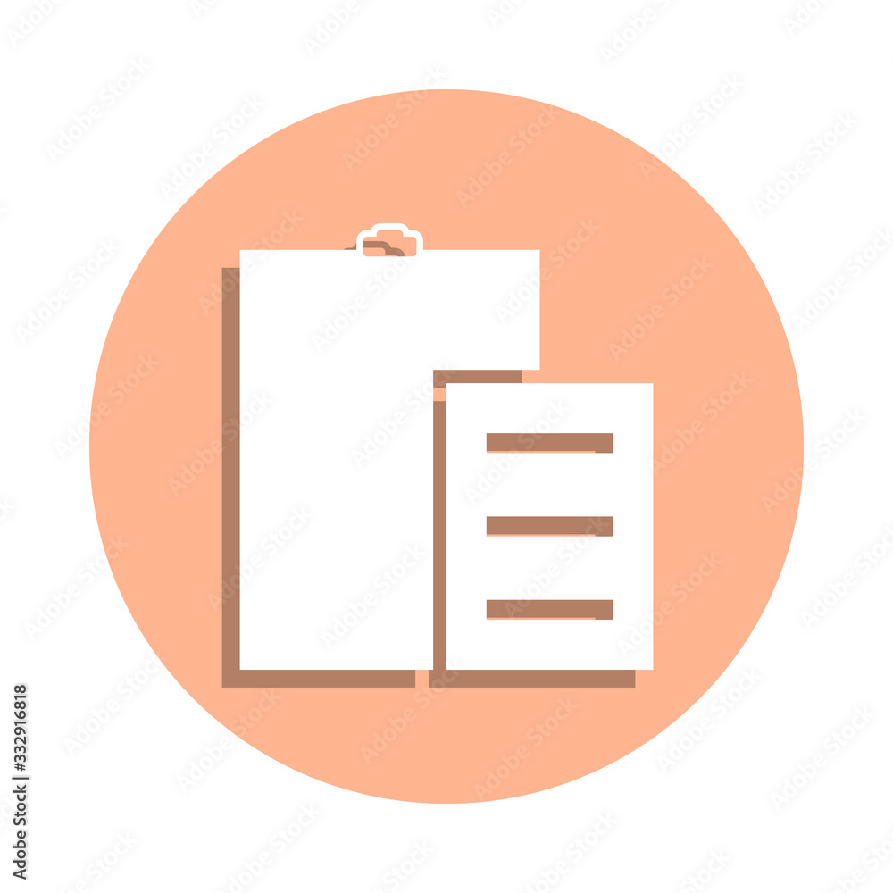 Poster clipboard badge icon. simple glyph, flat vector of web icons for ui and ux, website or mobile applic