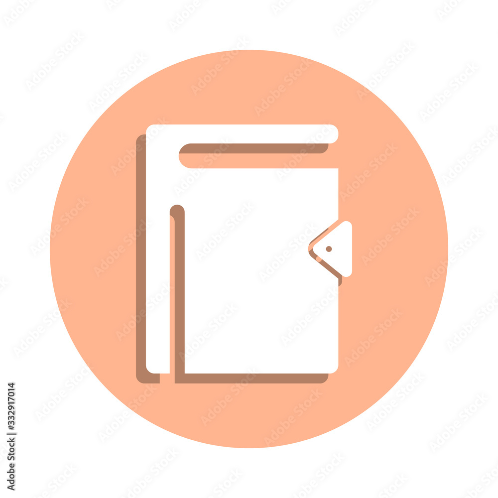 Poster diary badge icon. simple glyph, flat vector of web icons for ui and ux, website or mobile applicatio