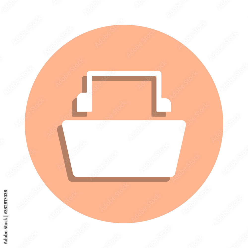 Poster document in folder badge icon. simple glyph, flat vector of web icons for ui and ux, website or mobi