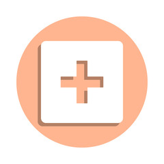 Obraz premium Hospital badge icon. Simple glyph, flat vector of web icons for ui and ux, website or mobile application