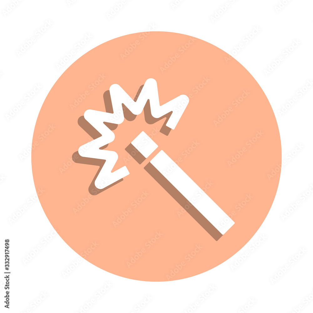 Poster magic wand badge icon. simple glyph, flat vector of web icons for ui and ux, website or mobile appli