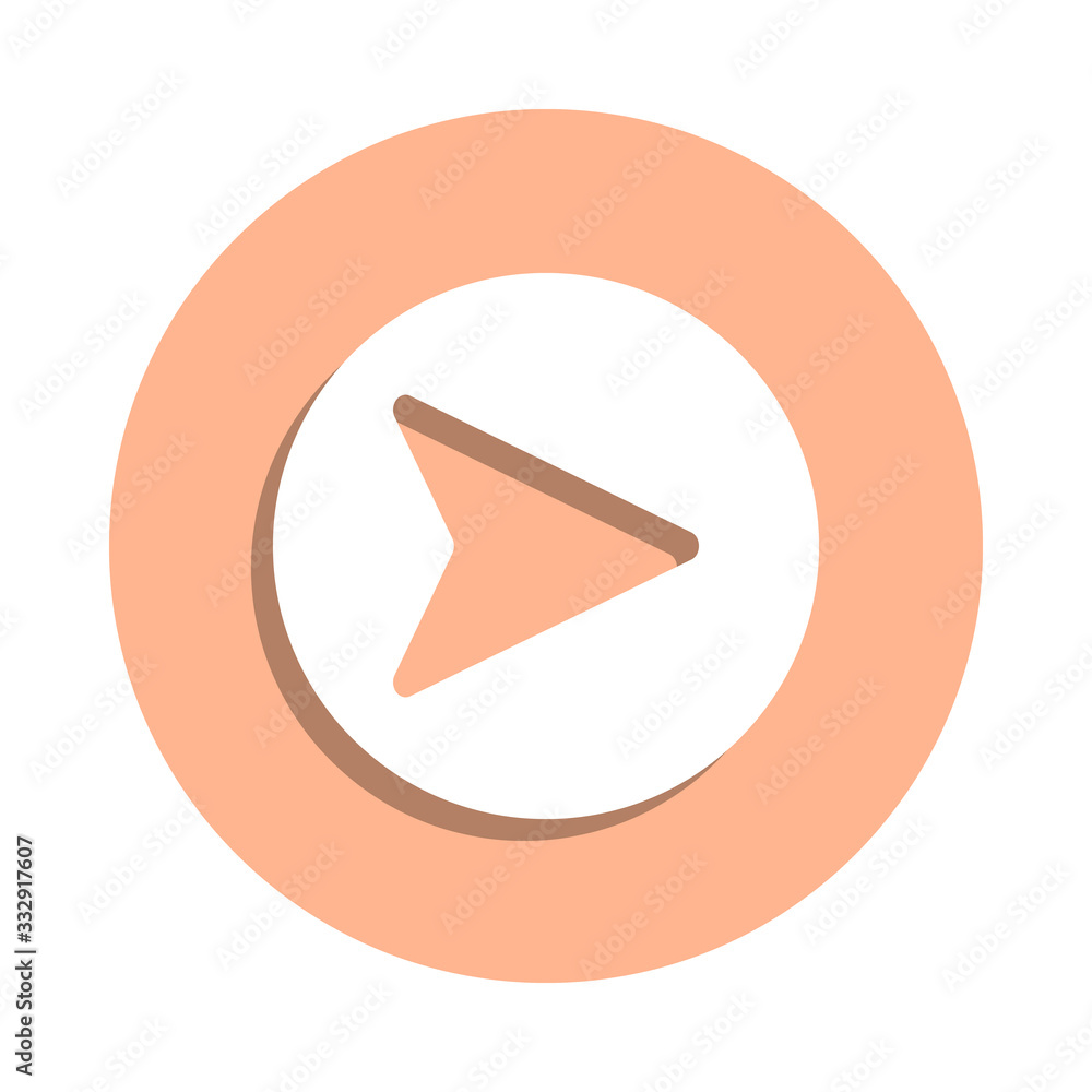 Poster navigation arrow badge icon. simple glyph, flat vector of web icons for ui and ux, website or mobile