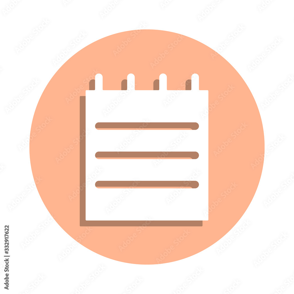 Poster notebook badge icon. simple glyph, flat vector of web icons for ui and ux, website or mobile applica