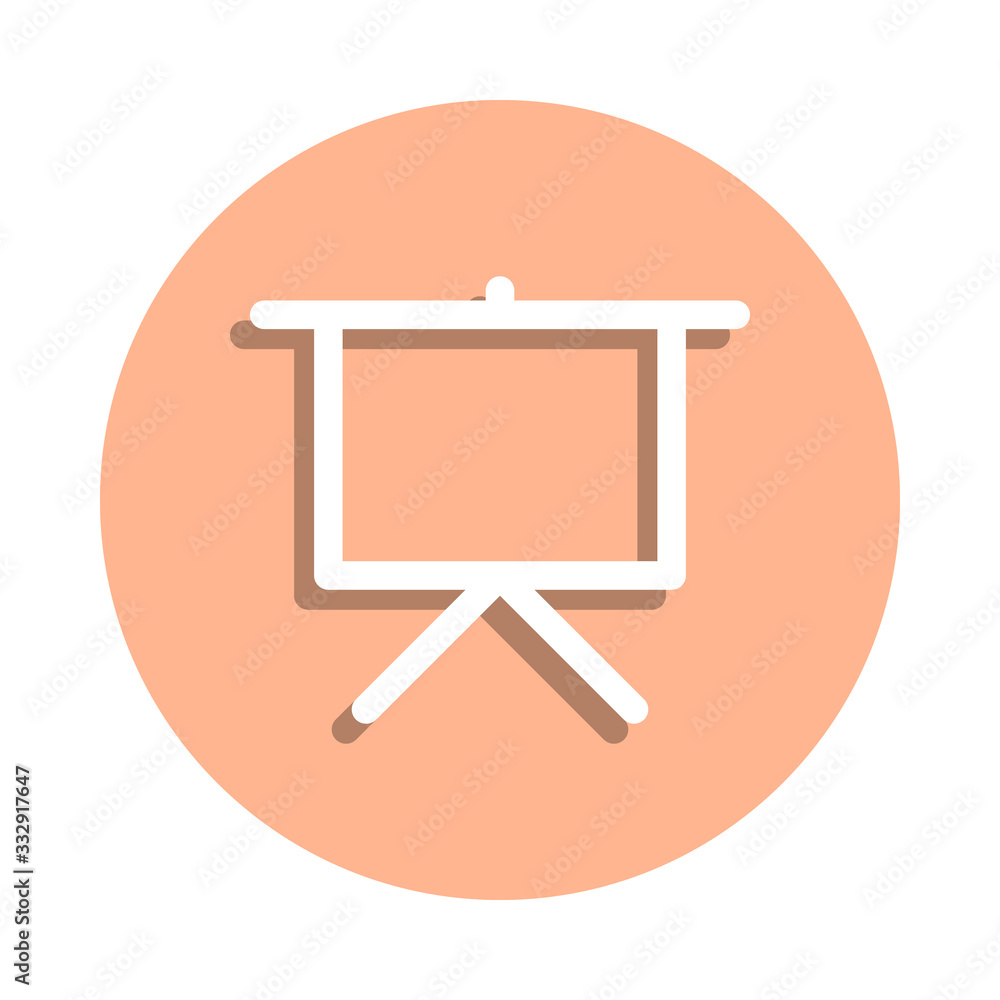 Poster painting canvas badge icon. simple glyph, flat vector of web icons for ui and ux, website or mobile 