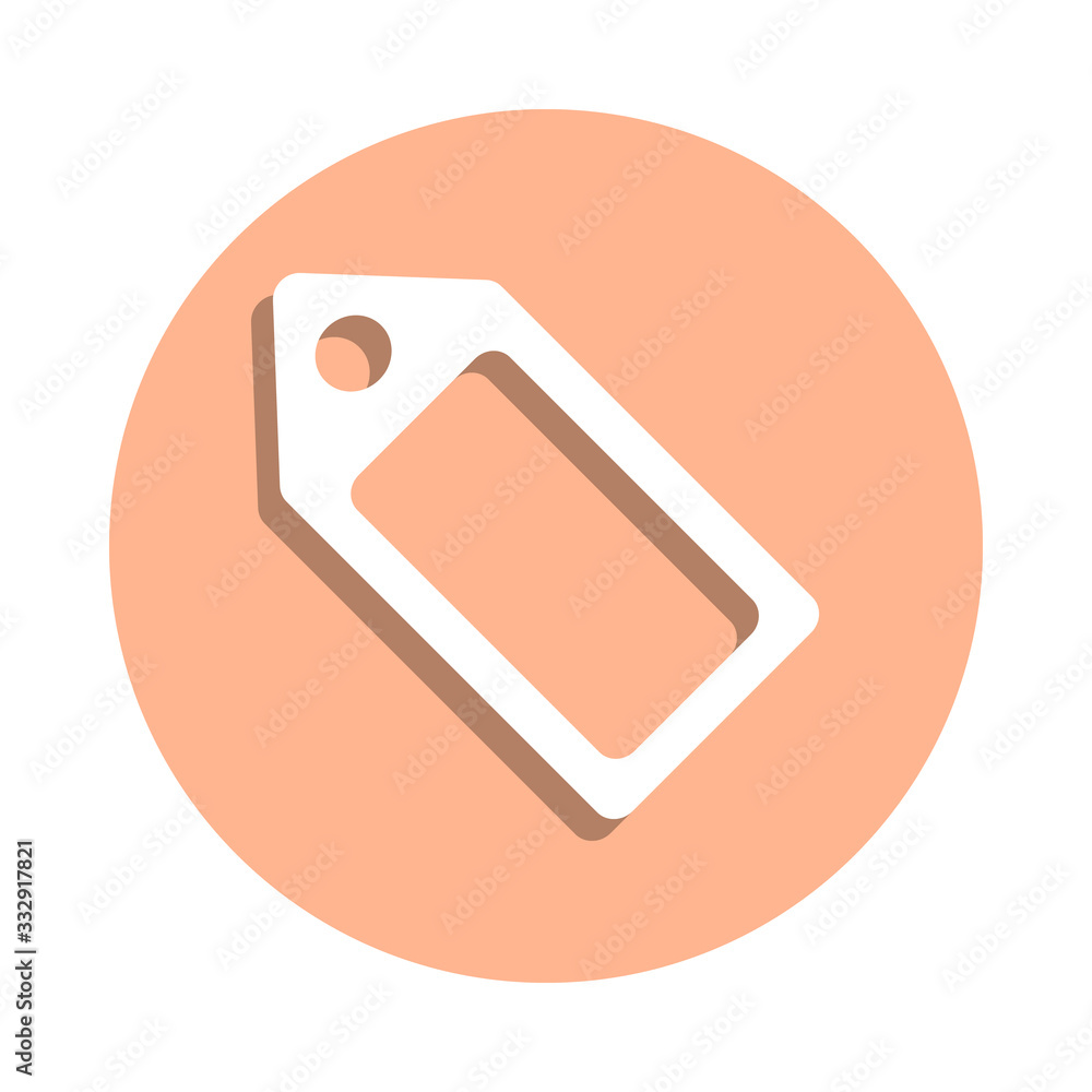 Poster price tag badge icon. simple glyph, flat vector of web icons for ui and ux, website or mobile applic