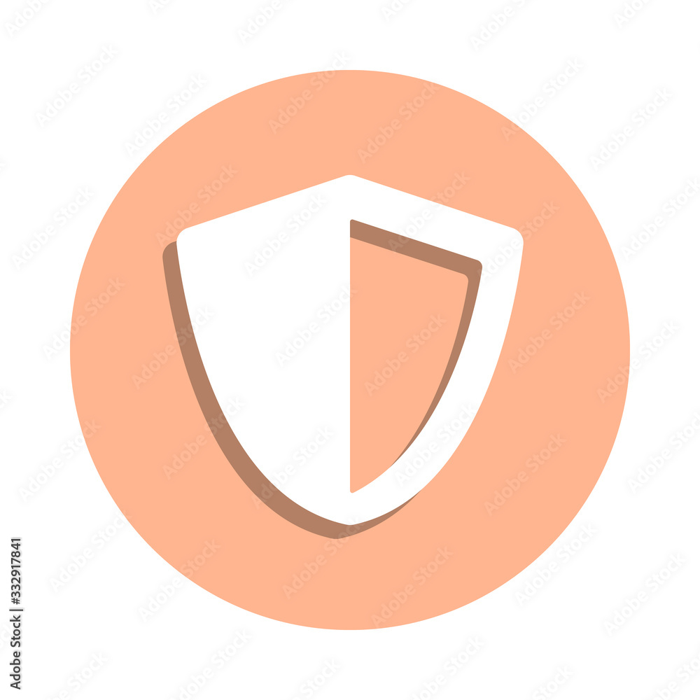Poster protection shield badge icon. simple glyph, flat vector of web icons for ui and ux, website or mobil