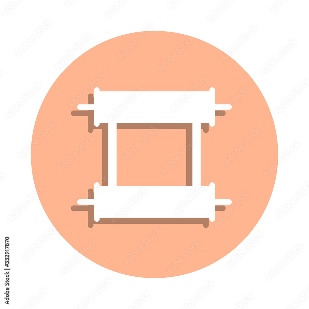Poster scroll badge icon. simple glyph, flat vector of web icons for ui and ux, website or mobile applicati