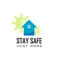 Stay Save At Home Design Vector