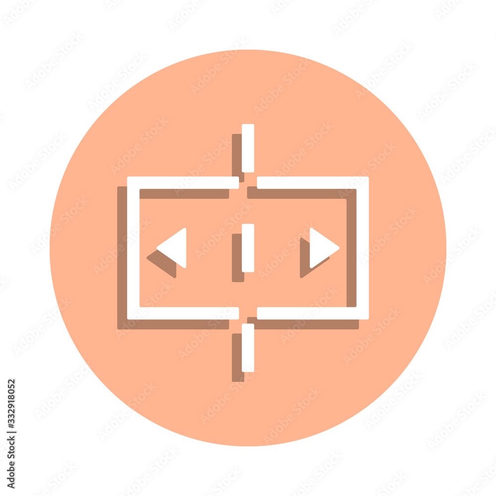 Poster wideningcell badge icon. simple glyph, flat vector of web icons for ui and ux, website or mobile app