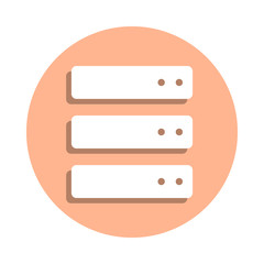 Fototapeta premium Data storage badge icon. Simple glyph, flat vector of web icons for ui and ux, website or mobile application