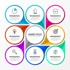 Infographic design template. Creative concept with 8 steps
