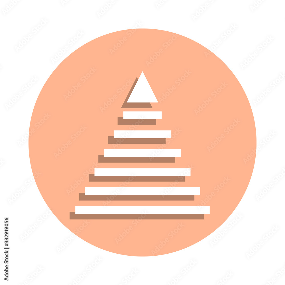 Poster pyramidal organization badge icon. simple glyph, flat vector of web icons for ui and ux, website or 