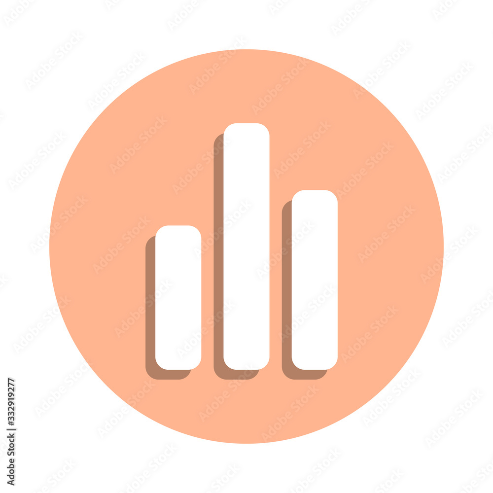 Poster statistical chart badge icon. simple glyph, flat vector of web icons for ui and ux, website or mobil