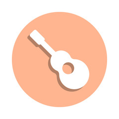Spanish guitar badge icon. Simple glyph, flat vector of web icons for ui and ux, website or mobile application