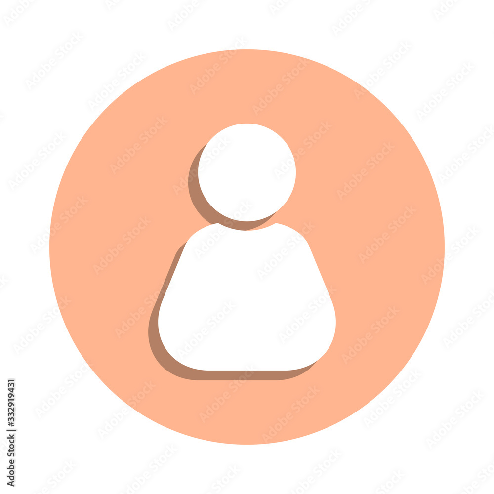 Aufkleber user, avatar badge icon. simple glyph, flat vector of web icons for ui and ux, website or mobile app