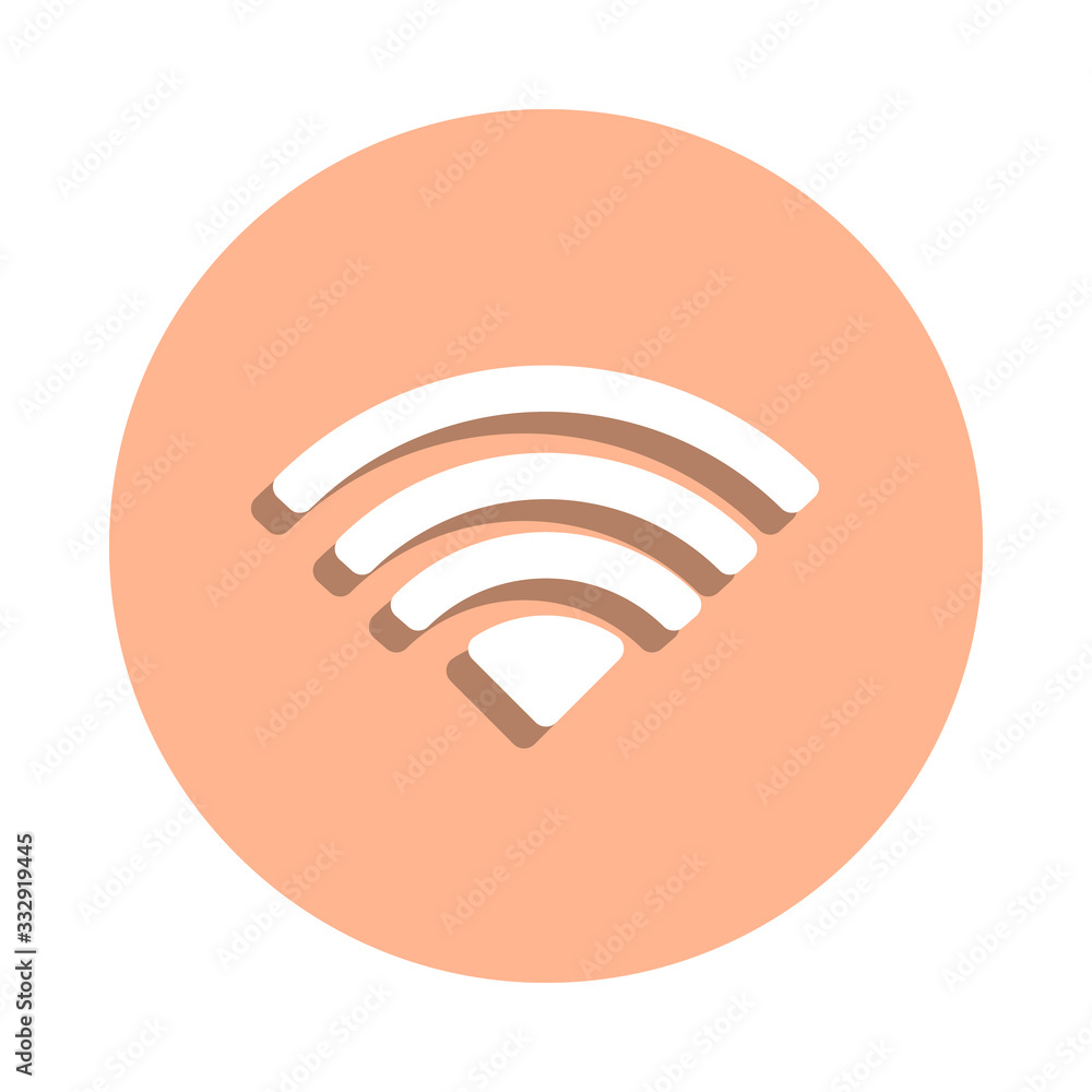 Poster wi fi signal badge icon. simple glyph, flat vector of web icons for ui and ux, website or mobile app