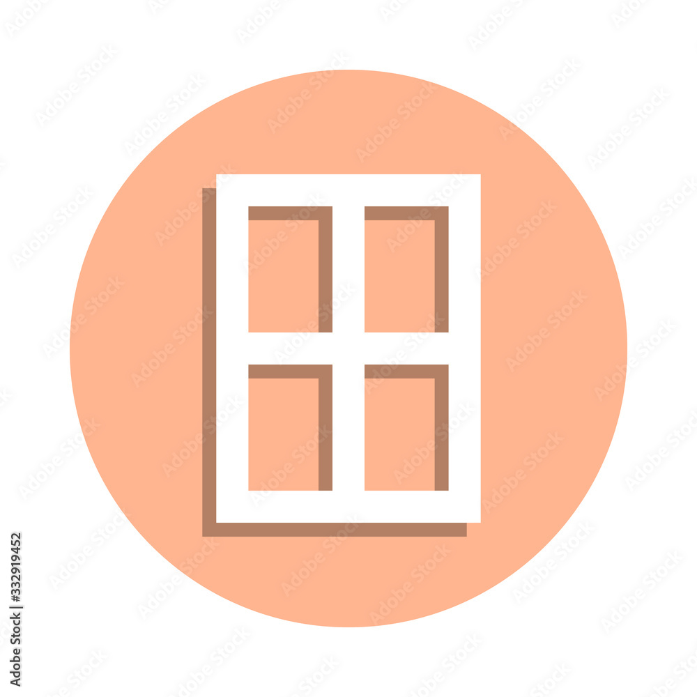 Poster window badge icon. simple glyph, flat vector of web icons for ui and ux, website or mobile applicati