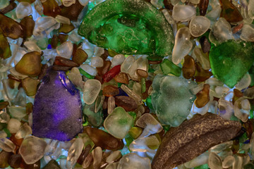 A Collection of Colorful Sea Glass