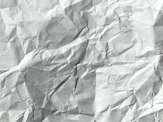 Crumpled white paper texture pattern. Rough grunge old blank