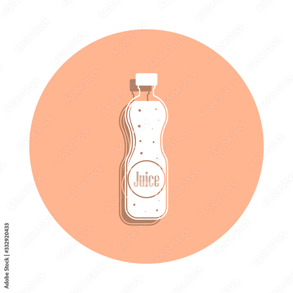 Aufkleber juice in a bottle badge icon. simple glyph, flat vector of drink icons for ui and ux, website or mob