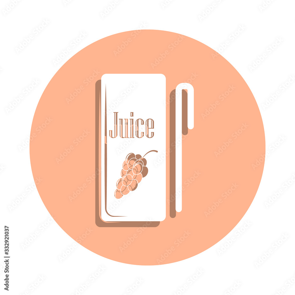 Poster grape juice badge icon. simple glyph, flat vector of drink icons for ui and ux, website or mobile ap