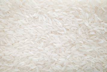 Jasmine rice, rice grains healthy food on white background