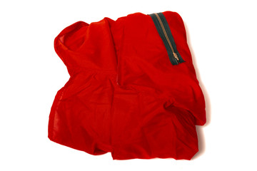 red jumper worker suit