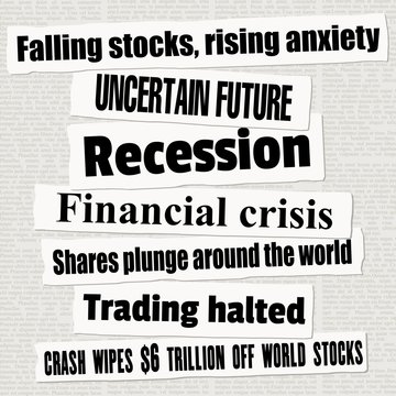 Stock market crisis vector