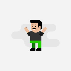 Сharacter Surprised Grandfather